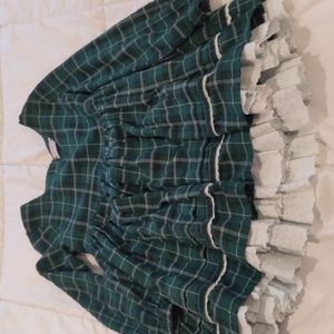 SweetHoney plaid size 10 dress with 4 layers of ruffles.